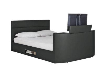 Hygena Gemini Super Kingsize TV Bed Frame - Black.